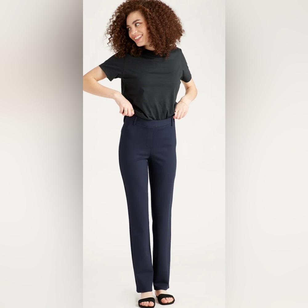 quince Ultra-Stretch Ponte Straight Leg Pants Women's NWT sz m petite